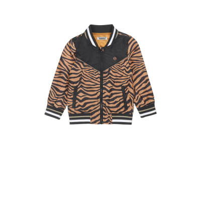 DJ Dutchjeans  bomberjack met zebraprint bruin/zwart