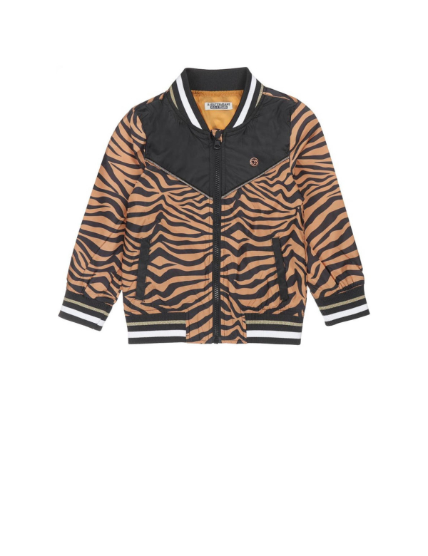 DJ Dutchjeans  bomberjack met zebraprint bruin/zwart