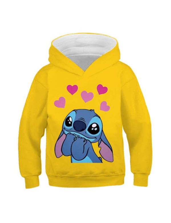 Stitch hoodie - geel