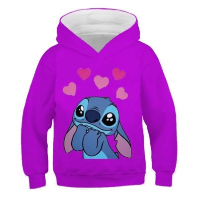 Stitch hoodie - paars