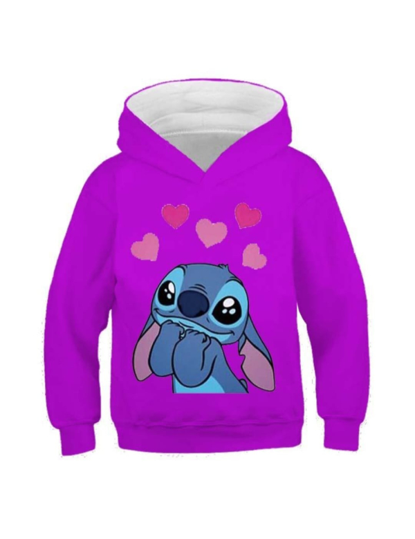 Stitch hoodie - paars