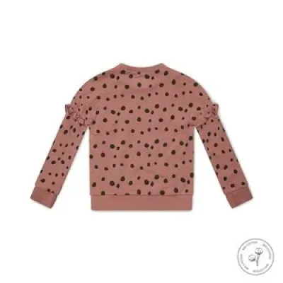 Koko Noko meisjes sweater Nova oudroze stippen