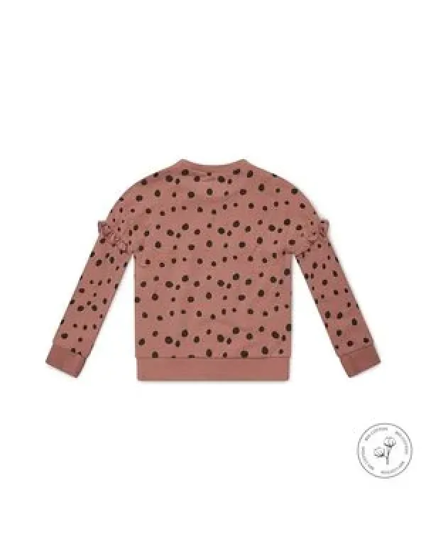 Koko Noko meisjes sweater Nova oudroze stippen