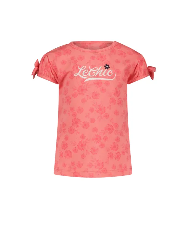 LE CHIC MINI - NOKI ton/ton flowers T-shirt (Tea Rose)