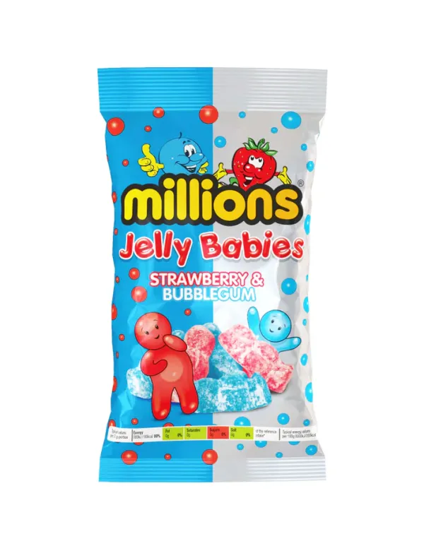 Millions Jelly Babies Strawberry & Bubblegum