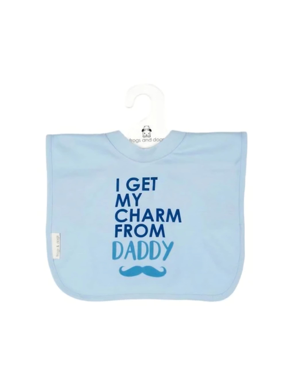 Slabbetje blauw: I get my charm from daddy