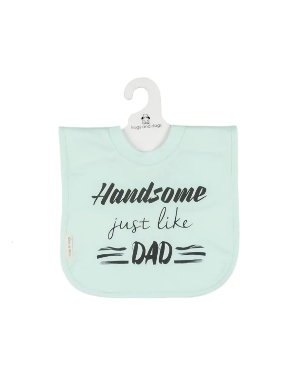 Slabbetje groen: Handsome just like dad