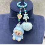 Labubu sleutelhanger 5 cm - blauw