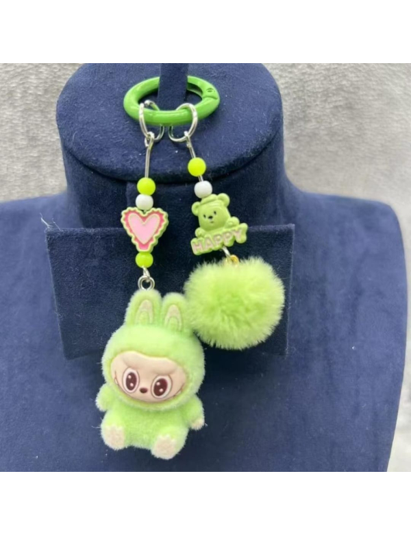 Labubu sleutelhanger 5 cm - groen