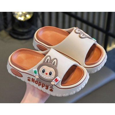 Labubu slippers beige