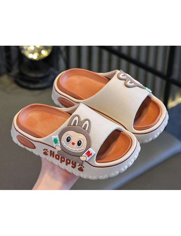 Labubu slippers beige