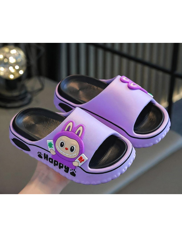 Labubu slippers paars