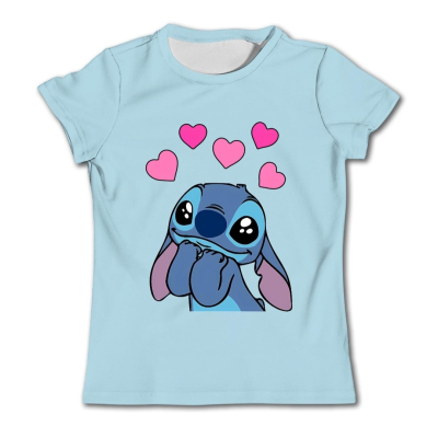 stitch t-shirt - blauw (model 2)