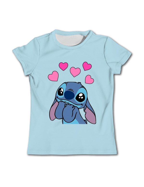 stitch t-shirt - blauw (model 2)