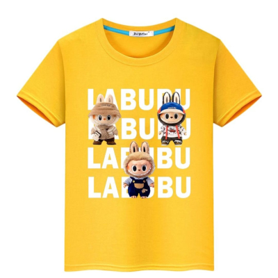 Labubu t-shirt jongen/meisje - geel