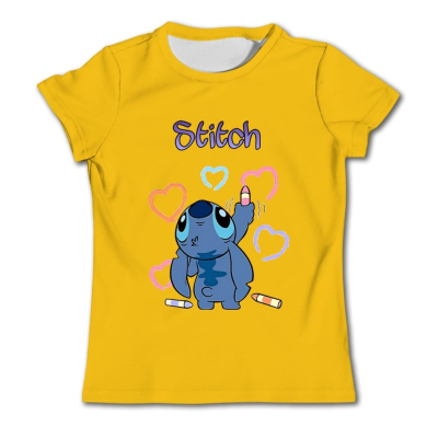 stitch t-shirt - geel (model 1)