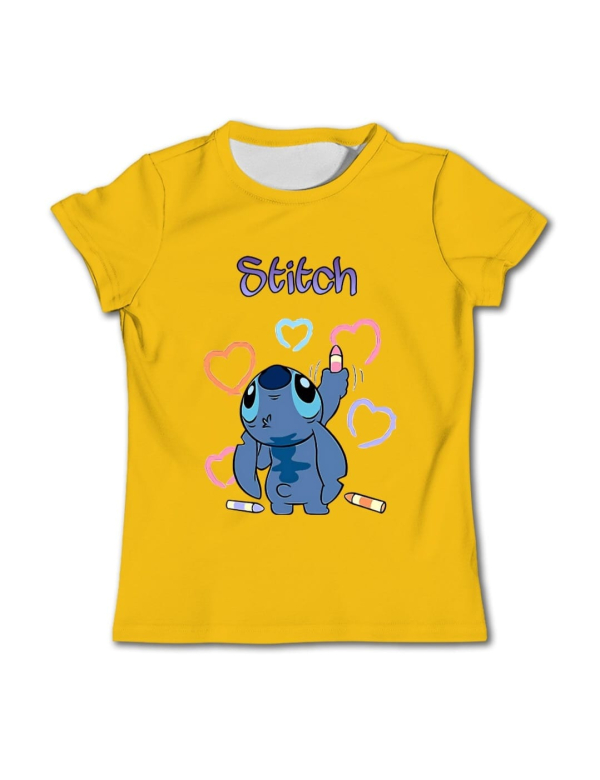 stitch t-shirt - geel (model 1)