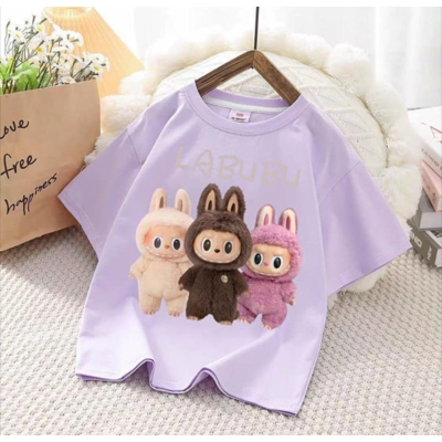 Labubu t-shirt meisje - paars