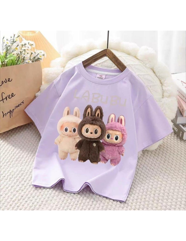 Labubu t-shirt meisje - paars