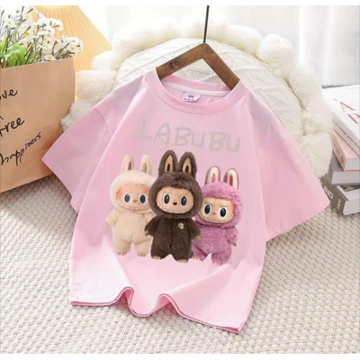 Labubu t-shirt meisje - roos