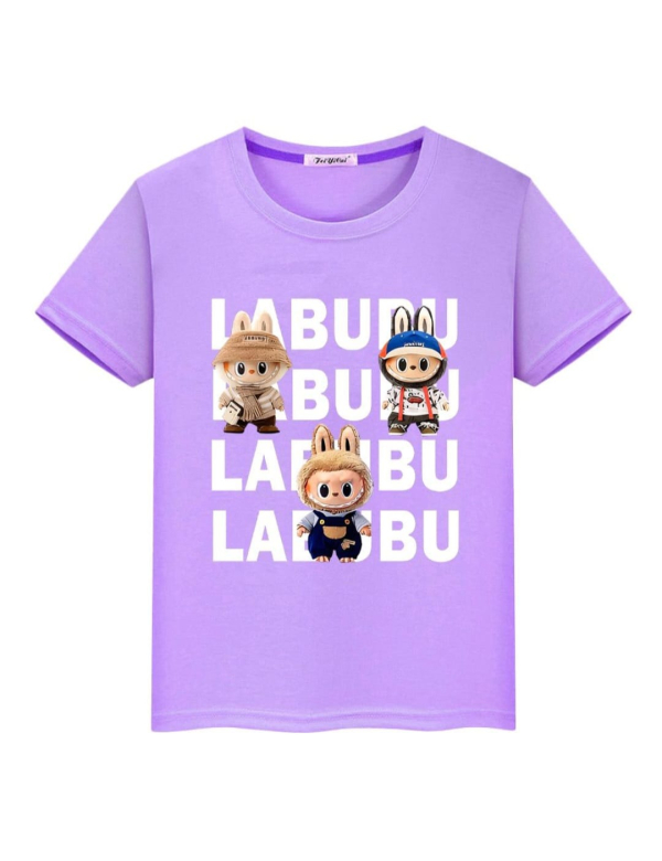 Labubu t-shirt jongen/meisje - paars