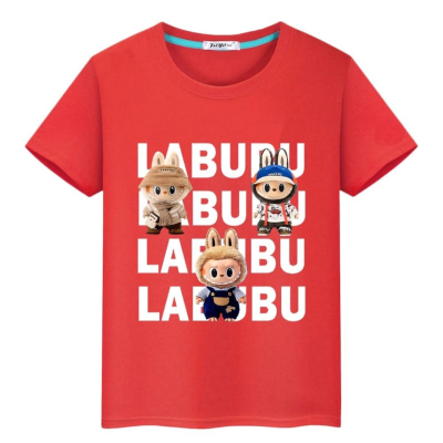 Labubu t-shirt jongen/meisje - rood
