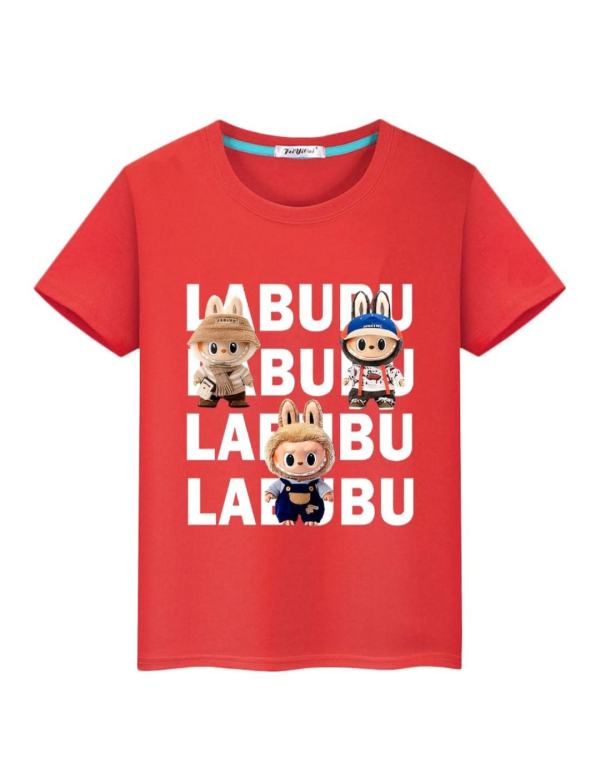 Labubu t-shirt jongen/meisje - rood