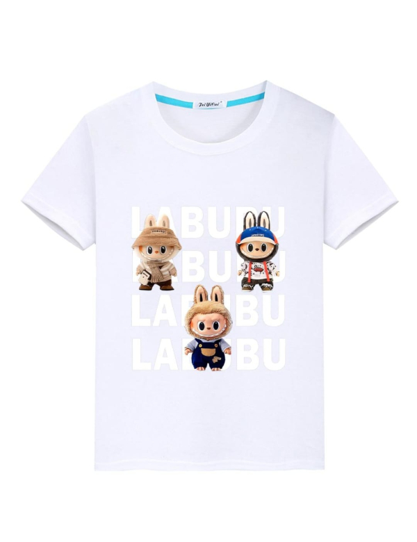 Labubu t-shirt jongen/meisje - wit
