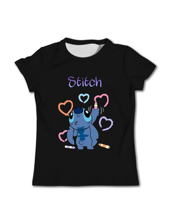 stitch t-shirt - zwart (model 2)
