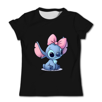 stitch t-shirt - zwart (model 3)