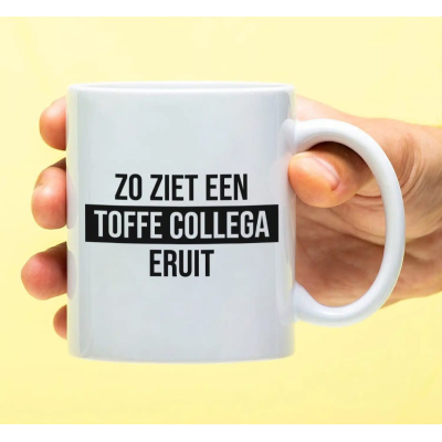 Tas/mok "zo ziet een toffe collega eruit"