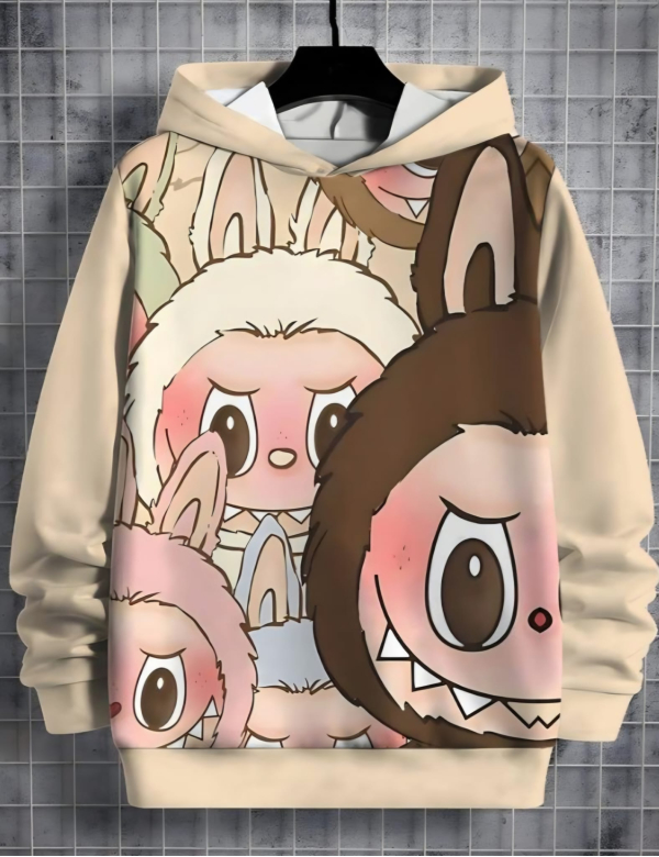 Labubu hoodie beige