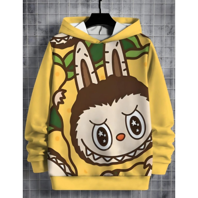 Labubu hoodie geel