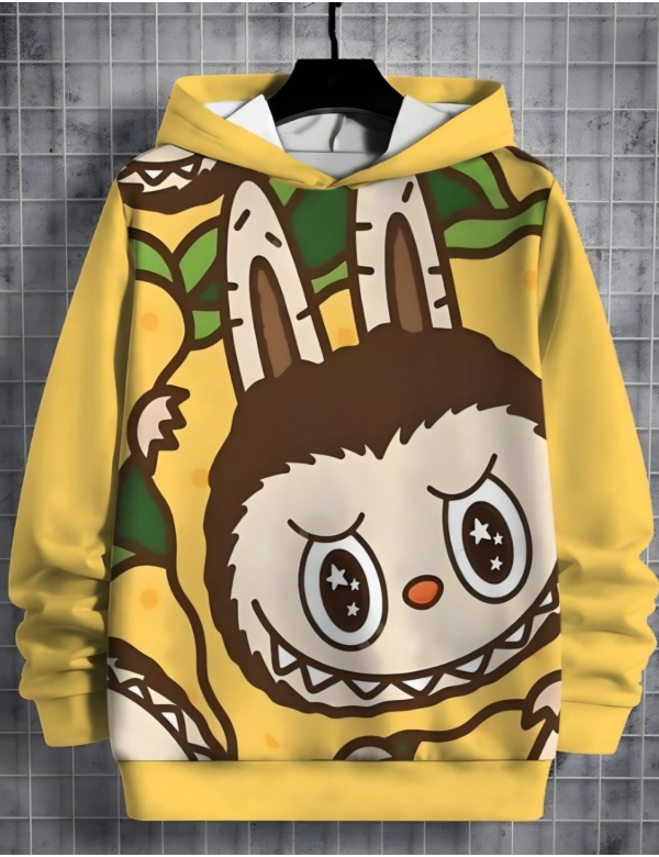 Labubu hoodie geel