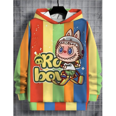 Labubu hoodie gestreept