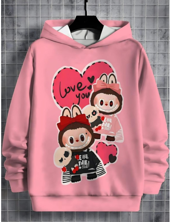 Labubu hoodie roos